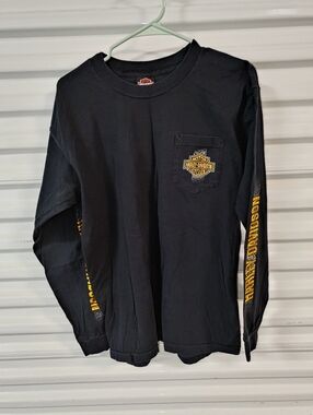 Vtg Fletcher's Harley-Davidson Motorcycles Clearwater Florida L/Sleeve Shirt L